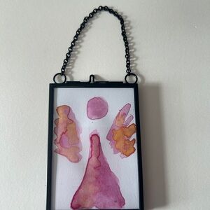 Abstract Angel‎ Watercolor Art with Black Frame